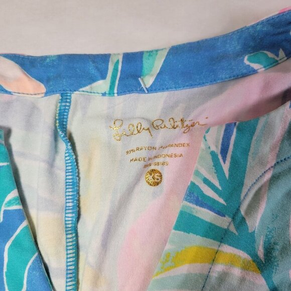Lilly Pulitzer Sophiletta Tropical Floral Flamingo Cap Sleeve Dress Size XS - Picture 3 of 6